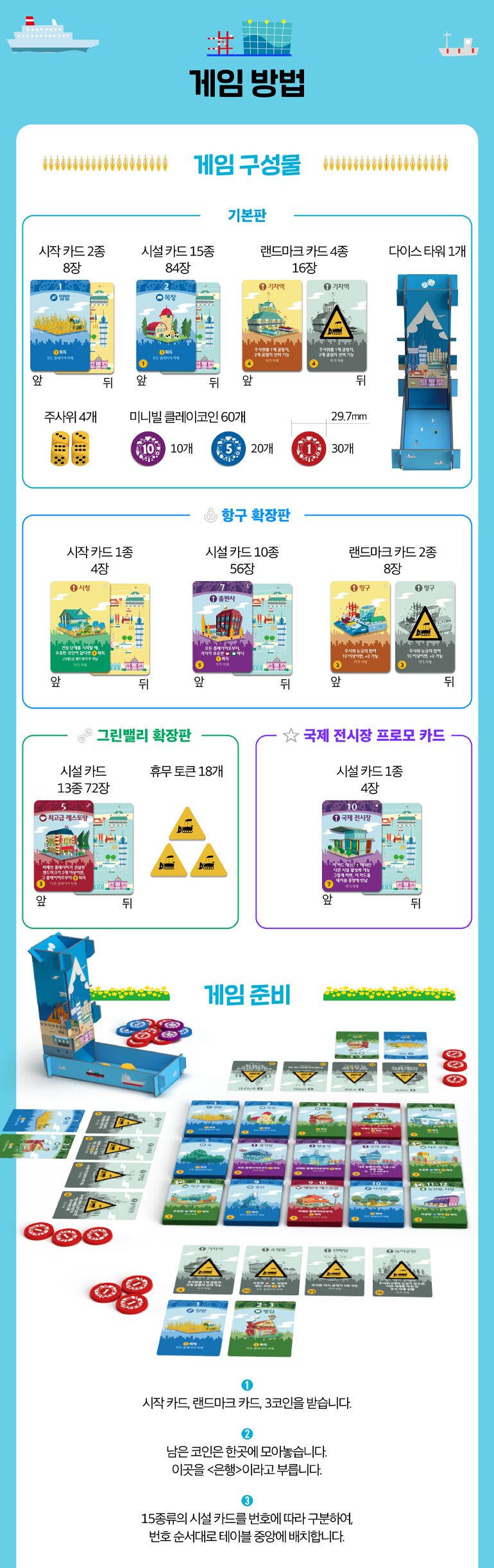 행복한바오밥 미니빌 딜럭스 전략 두뇌 주사위 카드 보드게임 - 현대Hmall